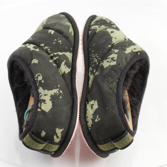 Sorel Women Bodega Run Slip On Shoe Size 8 Green Camo Mule Slipper Quilted Nylon - Picture 6 of 12
